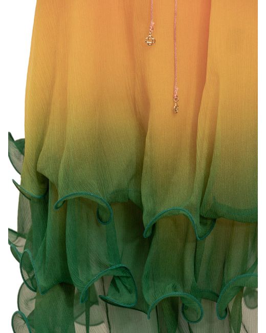 Casablancabrand Yellow Silk Cocktail Dress