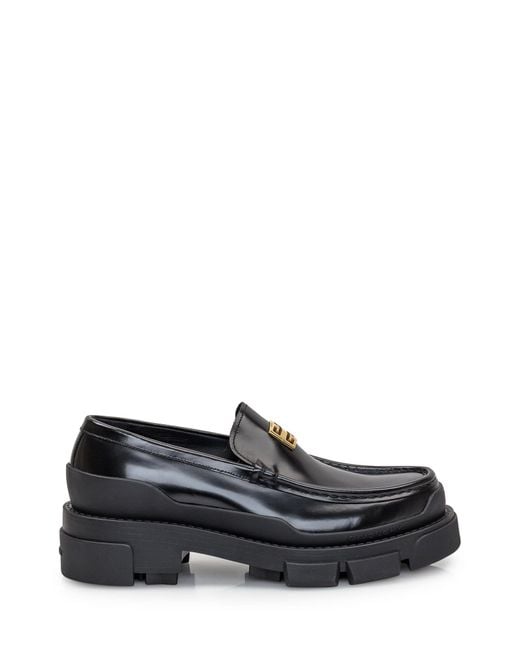 Givenchy Black Terra Leather Loafers
