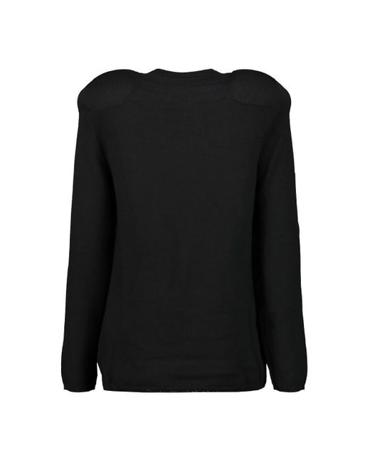 Comme des Garçons Black Sweater With Padded Shoulder Clothing