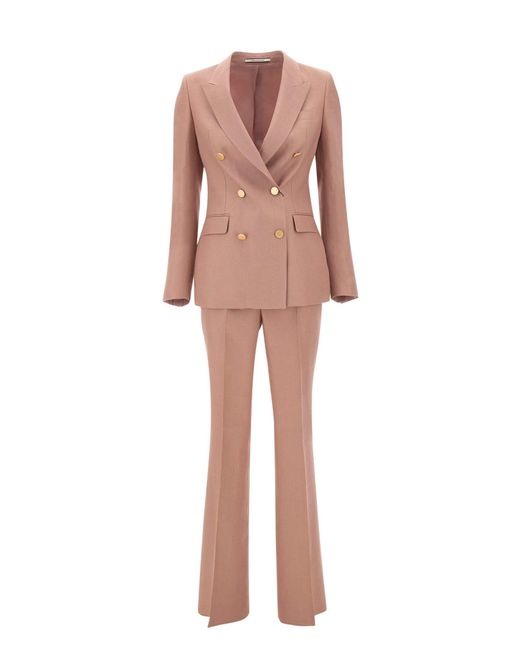 Tagliatore Pink Parigi Linen Two-Piece Suit