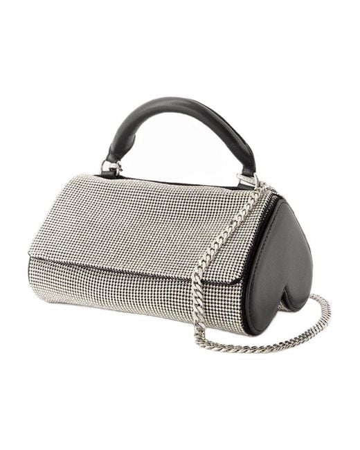 Kara Black Crush Satchel Bag