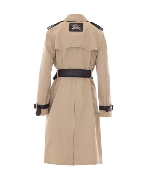 Burberry Natural Coats Silk