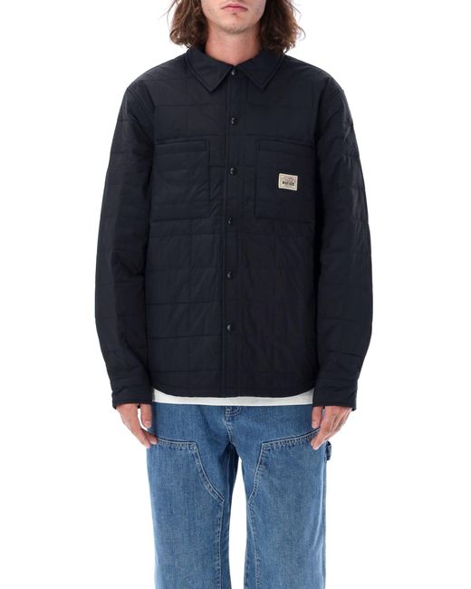 Stussy Blue Quilted Fatigue Shirt for men