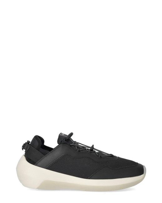 Emporio Armani Black Drawstring Fastening Mesh Sneakers for men