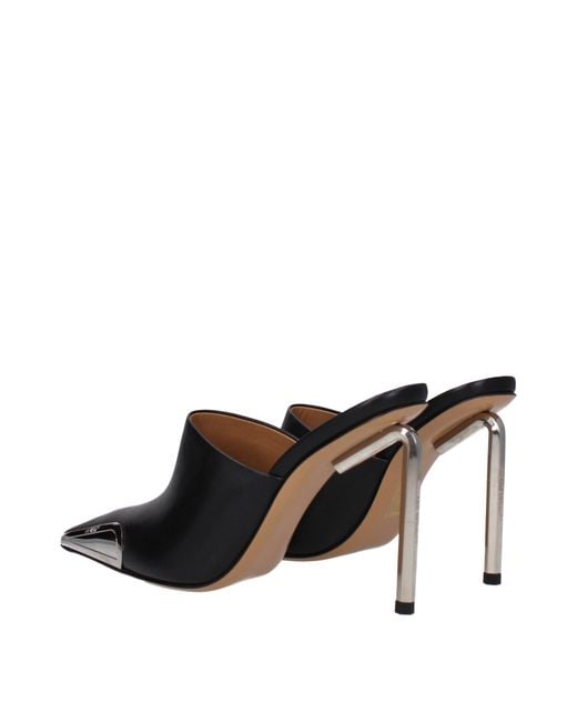 Off-White c/o Virgil Abloh Black Leather High Heel Pumps - Eu36/us6