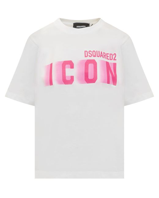 DSquared² Pink Icon Collection T-Shirt Icon Blur Easy