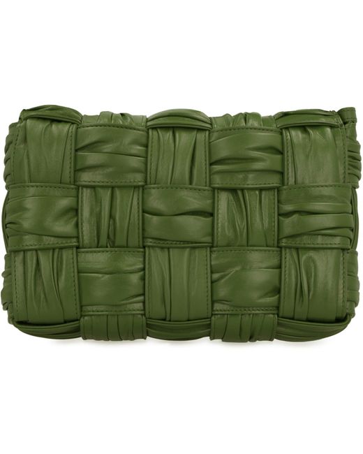 Bottega Veneta Green Cassette Leather Crossbody Bag