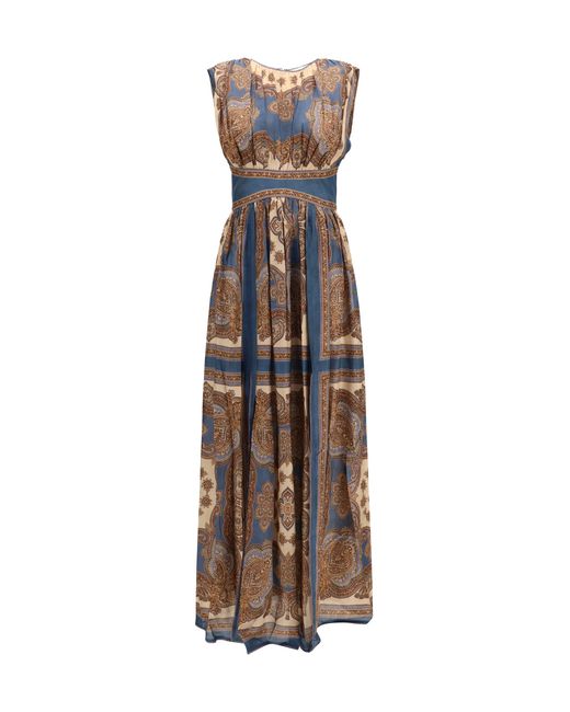 Zimmermann Multicolor Mahon Long Dress Silk
