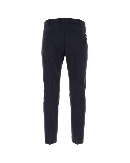 PT01 Blue Midnight Stretch Wool Edge Cigarette Pant for men