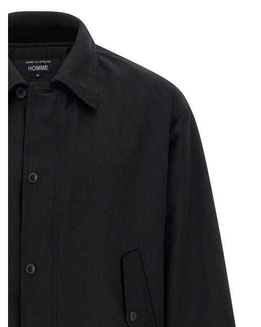 Comme des Garçons Black Polyester Full-Length Jacket Clothing for men