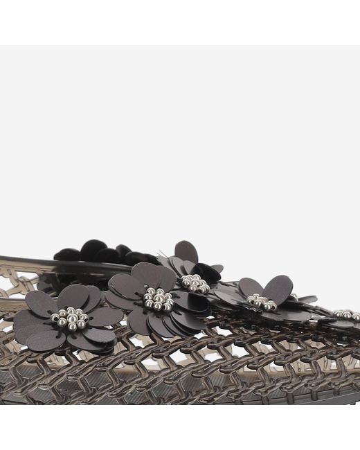 HEAVENLY JELLY Gray Ballerina Flats Transparent Polyvinyl Chloride