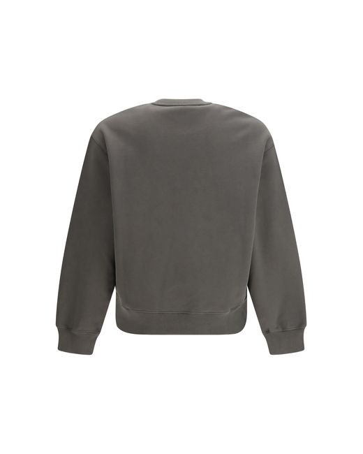 Maison Kitsuné Gray Cotton Sweatshirt Wih Logo Sweatshirts for men
