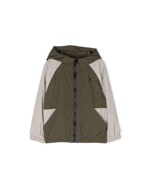 Herno Green Kids Outerwear Jacket Gi000067B-12494 Dark Military Clothing