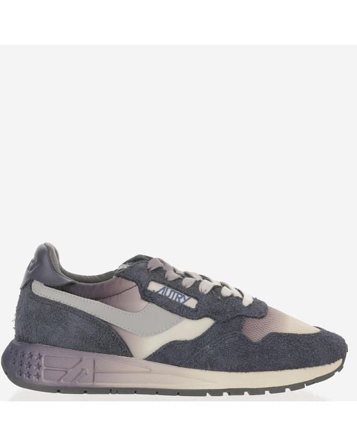 Autry Blue Sneakers Reelwind Leather Trainers for men