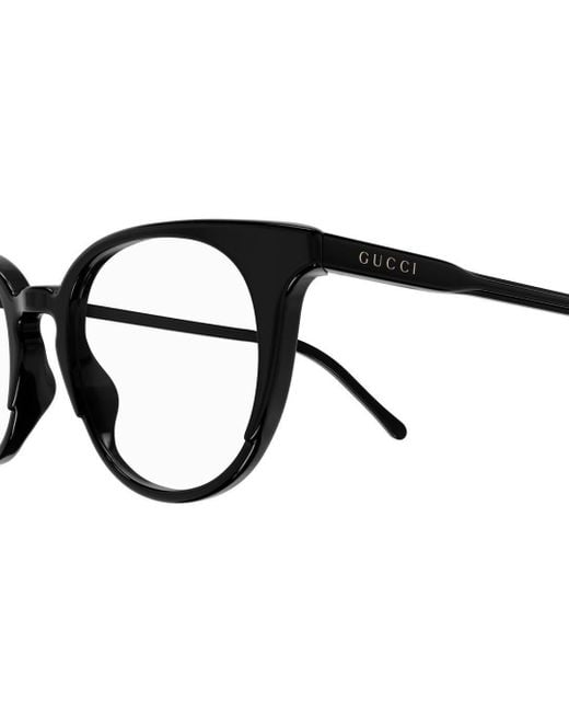 Gucci Black Round Frame Glasses
