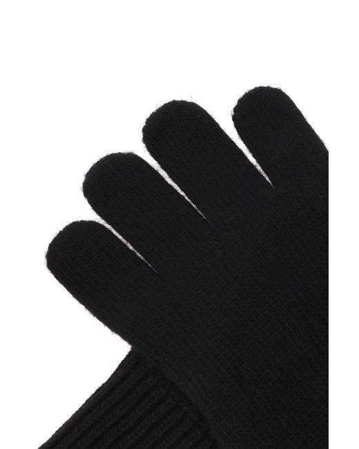 DSquared² Black Gloves With Logo for men