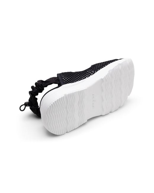 Hogan Black Touch-Strap Chunky Sandals
