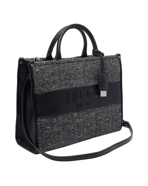 Liu Jo Black Logo Tote Bag