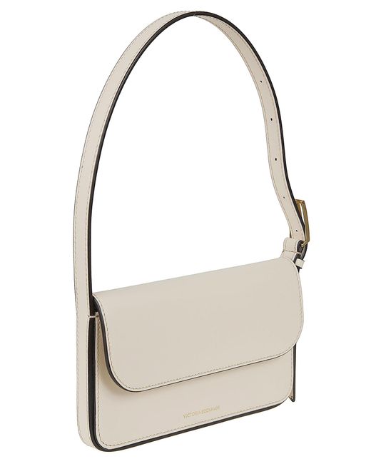 Victoria Beckham White Mini Leather Shoulder Handbag