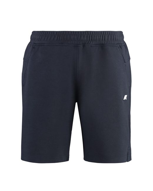 K-Way Blue Keny Cotton Bermuda Shorts for men