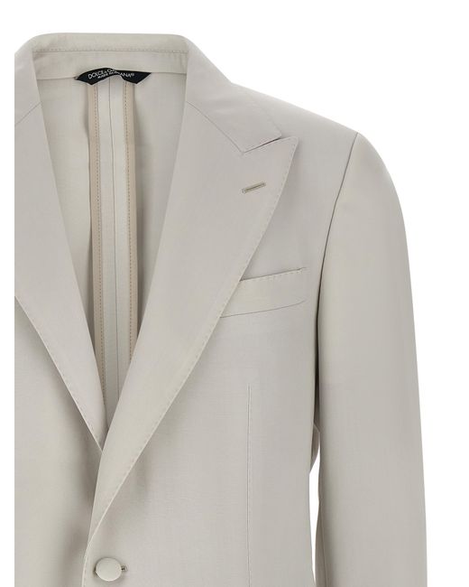 Dolce & Gabbana Gray Dolce & Gabbana 'Taormina' Blazer for men