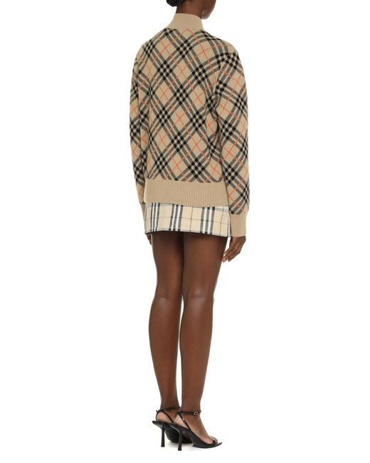 Burberry Multicolor Zip Cardigan Cashmere Cardigans