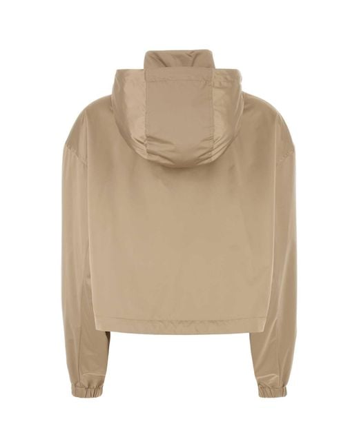 Fendi Natural Cappuccino Polyester Windbreaker