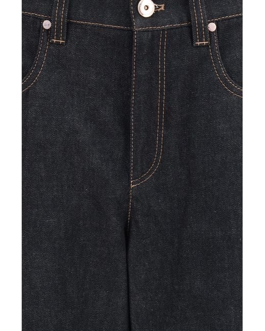 Brunello Cucinelli Blue Straight-Leg Denim Jeans Cotton
