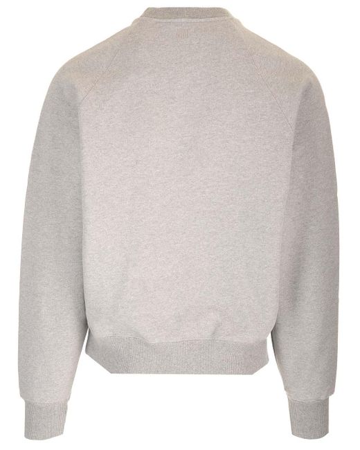 AMI Gray Sweatshirt With Mini Logo