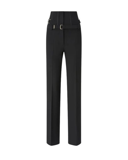 Pinko Black Bustier Trousers With Straps