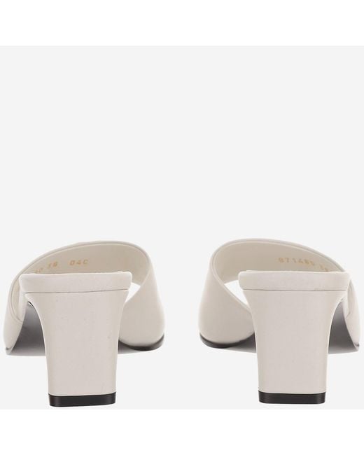 Gucci Natural Slider Sandals Leather Lamb