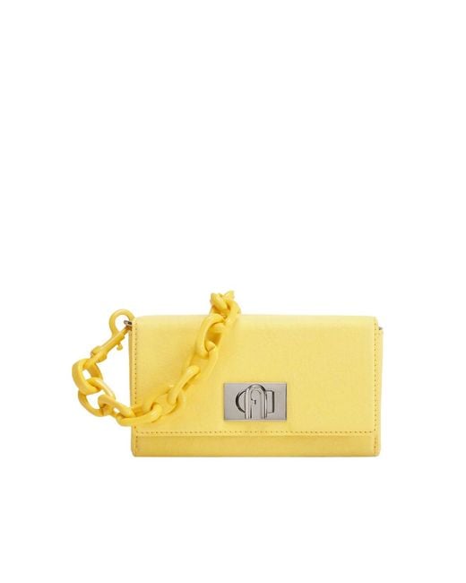 Furla Yellow Bloombag Mini Shoulder Bag