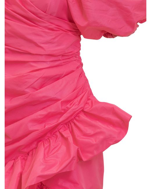 MSGM Pink Dress With Ruffles