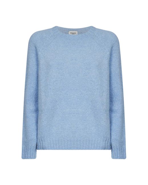 Weekend by Maxmara Blue Sweater Alpaca-Cotton