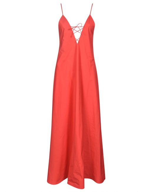 Forte Forte Red V-Neck Sleeveless Dress