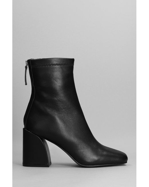 Steve Madden Critical High Heels Ankle Boots In Black Leather | Lyst UK