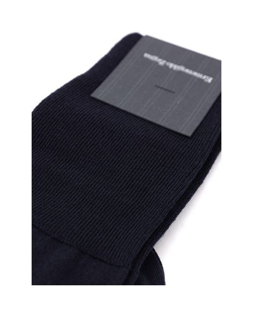 Zegna Blue Wool Socks Clothing for men