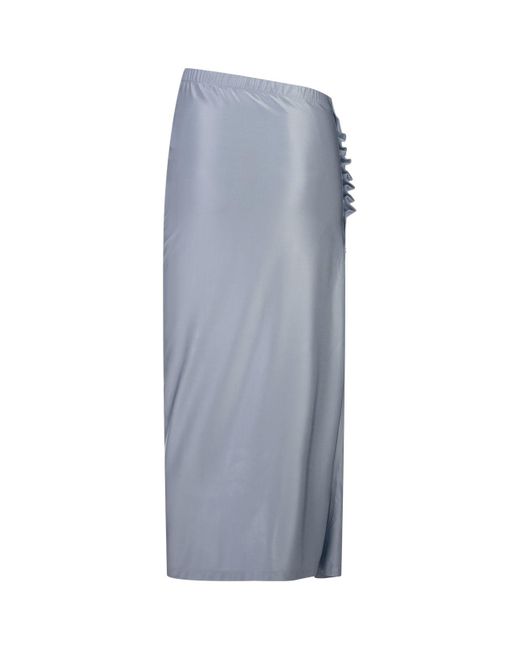 Rabanne Gray Faded Draped Long Skirt