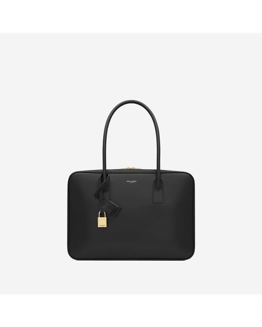 Saint Laurent Black Sac De Jour Leather Trunk Bag Shoulder