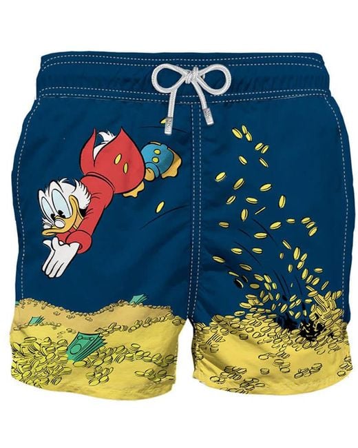 Mc2 Saint Barth Swim Shorts With Scrooge Print ©disney Special Edition in  Blue for Men | Lyst
