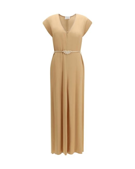 Forte_forte Metallic Long Kaftan Dress Viscose