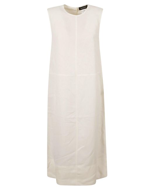 Fabiana Filippi White Long-Length Sleeveless Dress