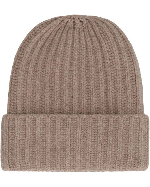 Malo Brown Wool And Cashmere Hat