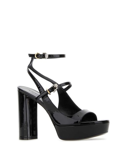 Givenchy Black Leather Voyou Sandals