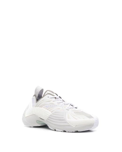 Lanvin White Mesh Flash-X Sneakers for men