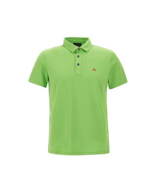 Peuterey Green Mezzola Cotton And Silk Polo Shirt for men