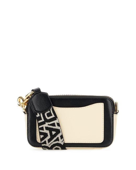 Marc Jacobs TwoTone Leather Snapshot Crossbody Bag in Black Lyst UK