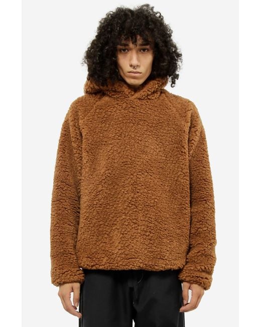 Sunnei Brown Fluffy Hoodie Sweatshirt for men