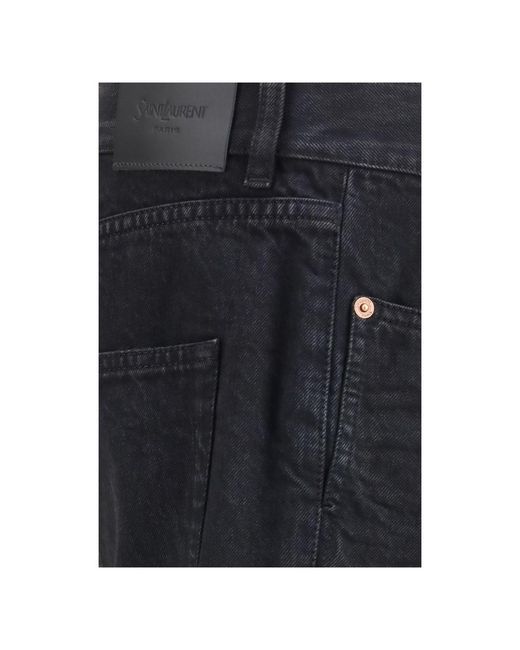 Saint Laurent Blue Cotton Slim Fit Jeans Clothing for men