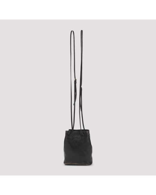 Miu Miu Black Lamb Leather Pouch